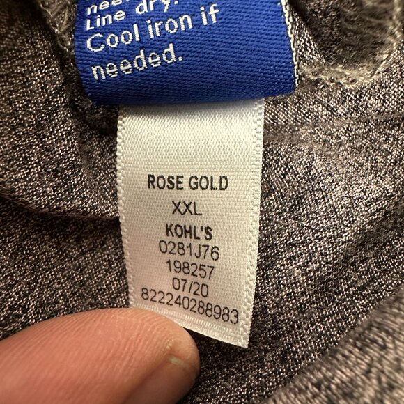 Apt. 9 Womens Size XXL Rose Gold Twist Front Top - Picture 2 of 9